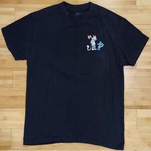 The Simpsons Itchy & Scratchy Show Graphic Tee With Back Print Size Medium Black